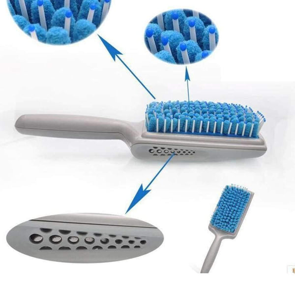 Planet Gates blue Hair Drying Brush Antimicrobial Microfiber Absorbent Care Comb Tool Hair Brush Handy Hair Styling Brush Tools
