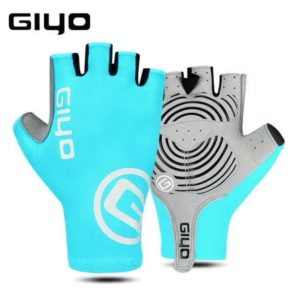 Planet Gates Blue Half Finger / L Cycling Gloves Half Finger Gel Sports Racing Bicycle Mittens Women Men Summer Road Bike Gloves MTB Luva Guantes Ciclismo