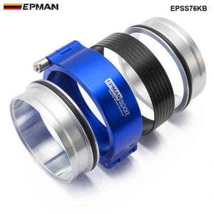 Planet Gates Blue High Press Aluminium Release Clamps V Band HD Clamp for 3" OD Throttle Body Intercooler Pipe Turbo System EPSS76KB