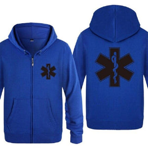 Planet Gates blue hoodies 2 / L Emergency Ambulance Printed Hoodies Men Brand Fleece Long Sleeve Mens Jacket Sweatshirt Coat Winter Hoody Moletom Sudaderas