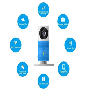 Planet Gates Blue Hot Selling720P HD Clever Dog Wifi Home Security IP Camera Baby Monitor Intercom Smart Phone Audio Night Vision cam de seguridad