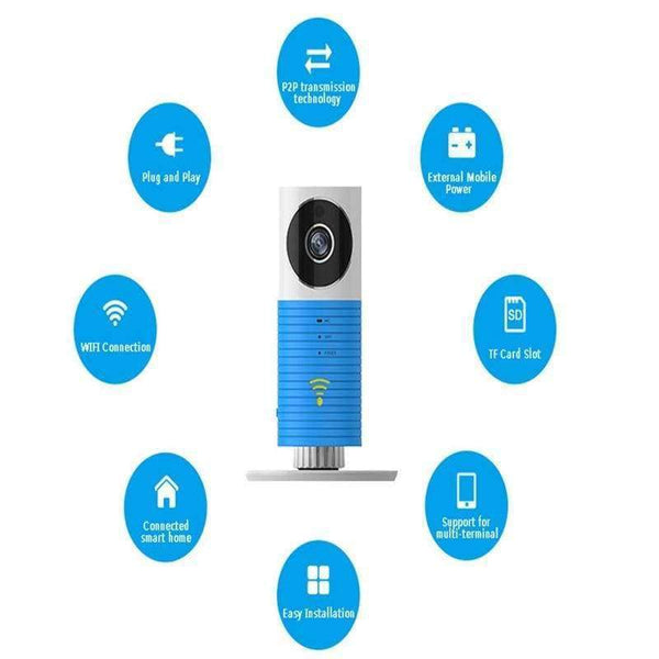 Planet Gates Blue Hot Selling720P HD Clever Dog Wifi Home Security IP Camera Baby Monitor Intercom Smart Phone Audio Night Vision cam de seguridad