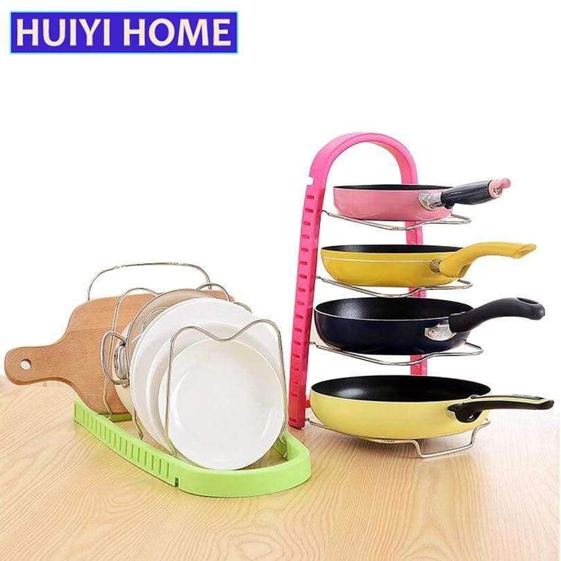 Planet Gates Blue HUIYI HOME Kitchen Storage Racks Multi-Purpose Pot Pan Cookware Lid Chopping Block Shelf Kitchen Organizer EGN154