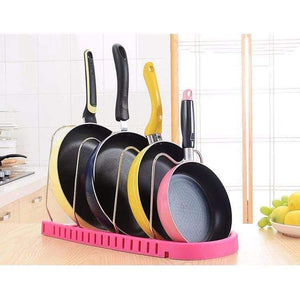 Planet Gates Blue HUIYI HOME Kitchen Storage Racks Multi-Purpose Pot Pan Cookware Lid Chopping Block Shelf Kitchen Organizer EGN154