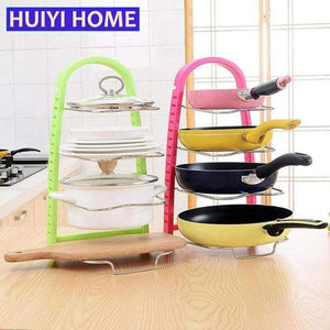 Planet Gates Blue HUIYI HOME Kitchen Storage Racks Multi-Purpose Pot Pan Cookware Lid Chopping Block Shelf Kitchen Organizer EGN154