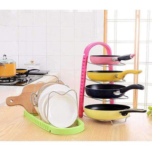 Planet Gates Blue HUIYI HOME Kitchen Storage Racks Multi-Purpose Pot Pan Cookware Lid Chopping Block Shelf Kitchen Organizer EGN154