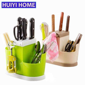 Planet Gates Blue HUIYI HOME Kitchen Tools Storage Racks Multifunction Knife Fork Bottle Opener Draining Storage Basket EGN151