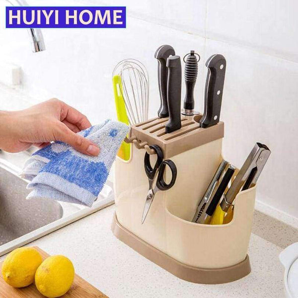 Planet Gates Blue HUIYI HOME Kitchen Tools Storage Racks Multifunction Knife Fork Bottle Opener Draining Storage Basket EGN151