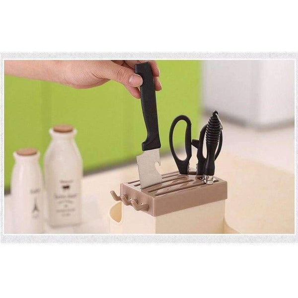 Planet Gates Blue HUIYI HOME Kitchen Tools Storage Racks Multifunction Knife Fork Bottle Opener Draining Storage Basket EGN151