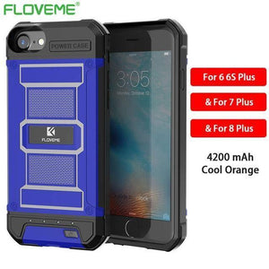 Planet Gates Blue i6 6s 7 8 Plus / China FLOVEME 4200mAh Battery Charger Cases For iPhone 8 7 6s Plus External 3000mAh Armor Battery Phone Case For iPhone 7 6 Power Bank