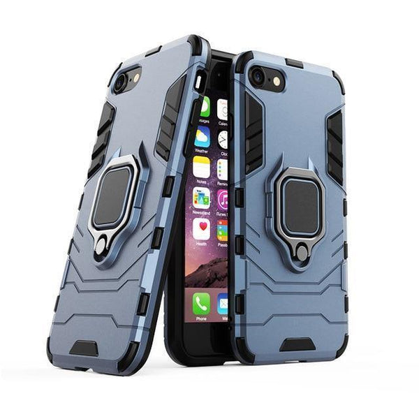 Planet Gates Blue / I6 6s ZNP Shockproof Armor Stand Case For iphone 6 6s 7 Plus 5 5S With Holder Ring Cover Cases For iphone 7 8 X Plus SE Phone Cases