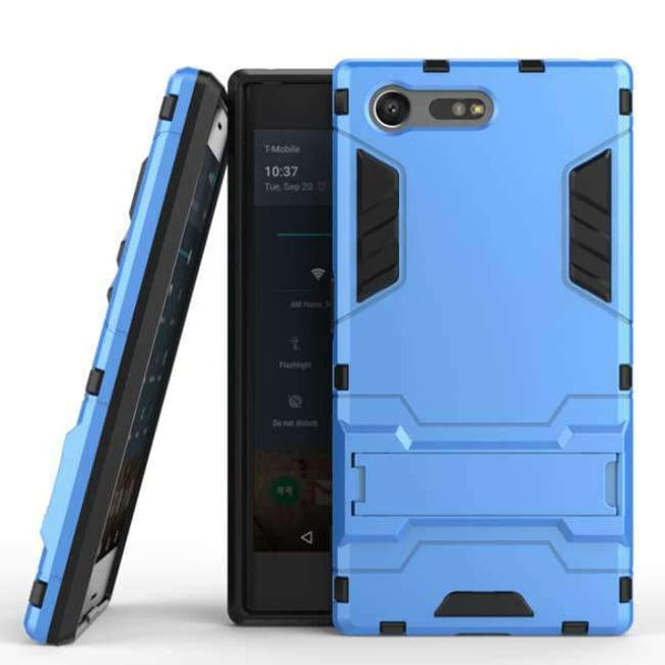 Planet Gates Blue Kickstand Case For Sony Xperia X Compact  Luxury Phone Cases PC+TPU Phone Sleek Stand Cover For Sony X Compact