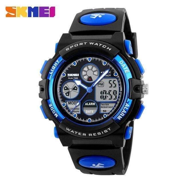 Planet Gates Kids Sports Watches Children For Girls Boys Waterproof Military Dual Display Wristwatches LED Waterproof Watch 1163