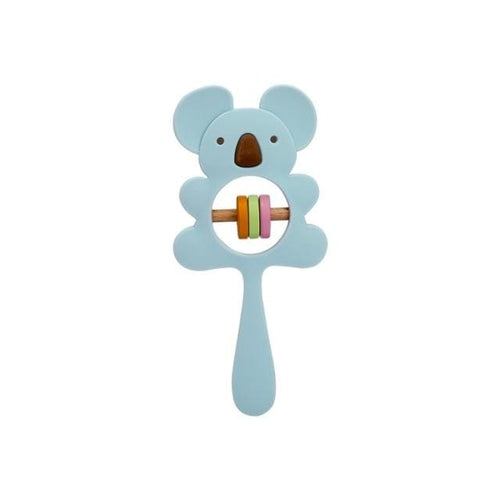 Planet Gates Blue koala 1PCS Baby Silicone Rattle Koala Toys Baby Teether Play Gym Montessori Food Grade Stroller Bed Bell Pacifier Educational Baby Ite