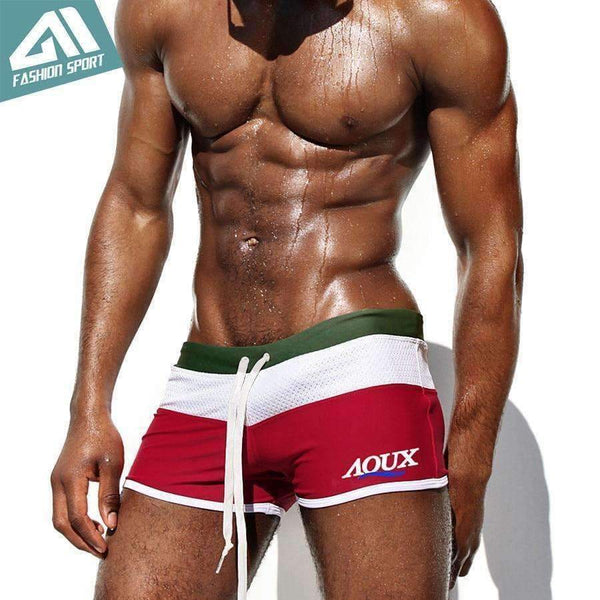 Planet Gates Blue / L Aimpact New Men's Swimwear High Quality Men's Swimming Shorts Men's Beachwear Sport Summer Holiday Surf Mens Swimsuit AQ01