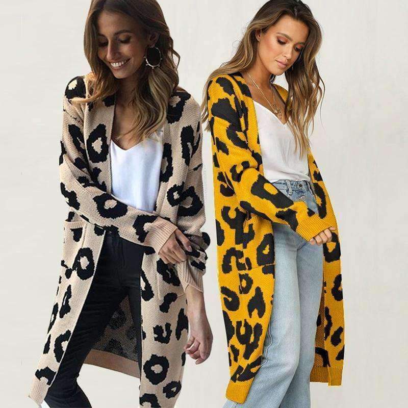 Planet Gates Blue / L Casual Long Sweater For Women Christmas Cardigan Lady's Sweaters Female Cardigan Autumn Pull Femme Hiver Winter Clothes