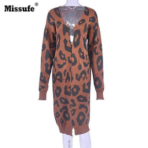 Planet Gates Blue / L Casual Long Sweater For Women Christmas Cardigan Lady's Sweaters Female Cardigan Autumn Pull Femme Hiver Winter Clothes