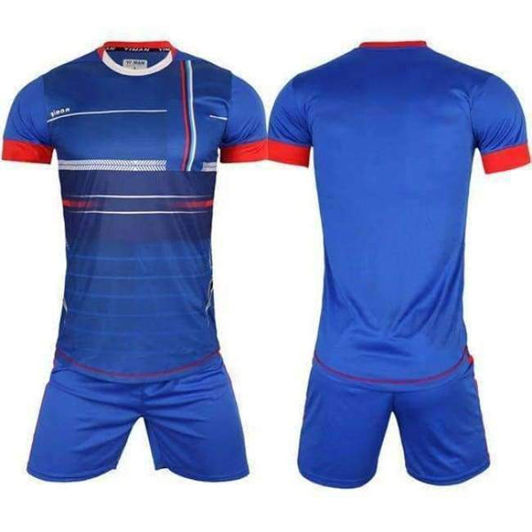 Planet Gates Blue / L Custom Adult Breathable  Soccer Jerseys Set Uniforms Football clothes Kit Cheap Football Shirt Tracksuit