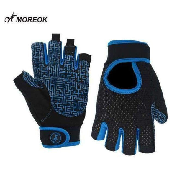 Planet Gates Blue / L Cycling Gloves Female Fitness Sport Gloves Half Finger MTB Bike Glove Road Bike Bicycle Gloves Bicycle Accessories