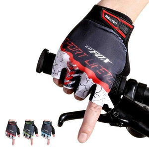 Planet Gates Blue / L Cycling Gloves Polyester Fiber Summer Half Finger Gloves Breathable Wear-resistant Sport Gloves Bike Accessories