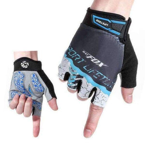 Planet Gates Blue / L Cycling Gloves Polyester Fiber Summer Half Finger Gloves Breathable Wear-resistant Sport Gloves Bike Accessories