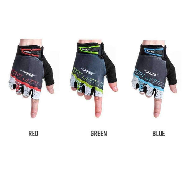 Planet Gates Blue / L Cycling Gloves Polyester Fiber Summer Half Finger Gloves Breathable Wear-resistant Sport Gloves Bike Accessories