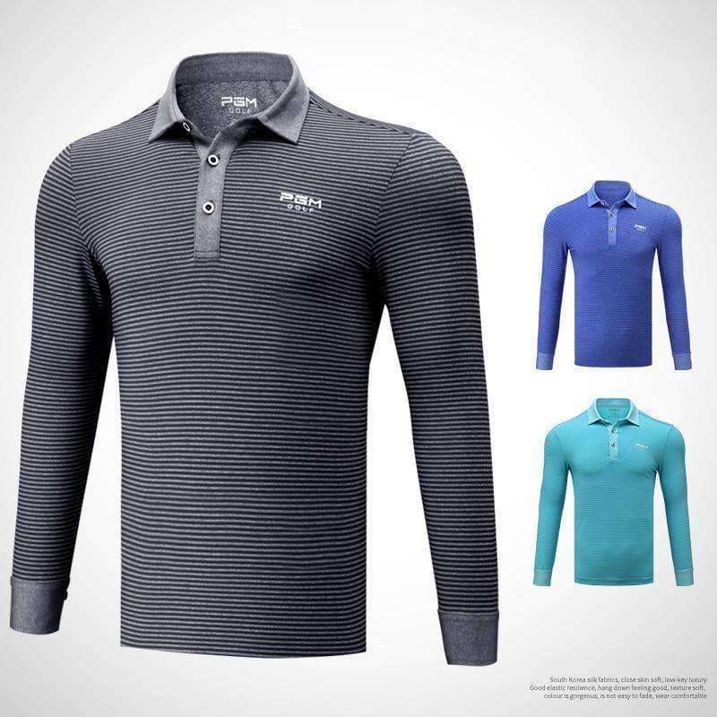Planet Gates Blue / L Golf Clothing Men Shirt Long Sleeve T Shirt Autumn Winter Jersey Sport Striped Clothes