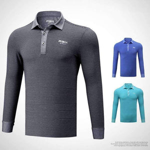 Planet Gates Blue / L Golf Clothing Men Shirt Long Sleeve T Shirt Autumn Winter Jersey Sport Striped Clothes