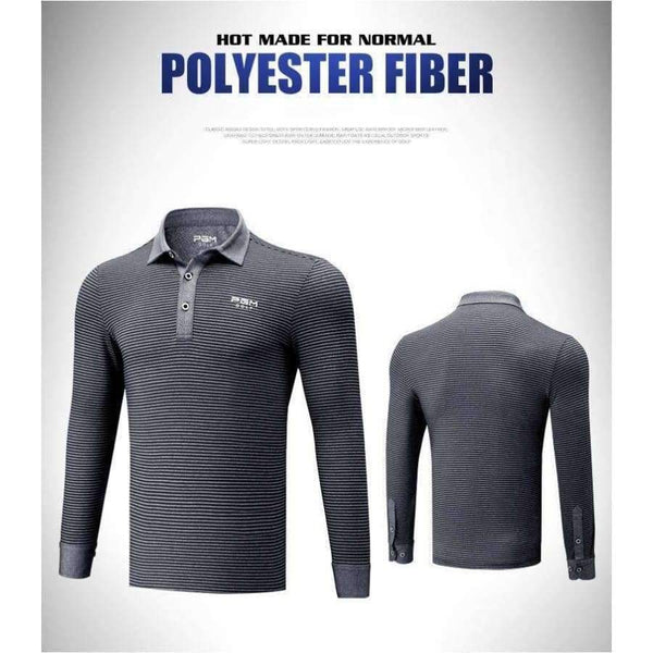 Planet Gates Blue / L Golf Clothing Men Shirt Long Sleeve T Shirt Autumn Winter Jersey Sport Striped Clothes