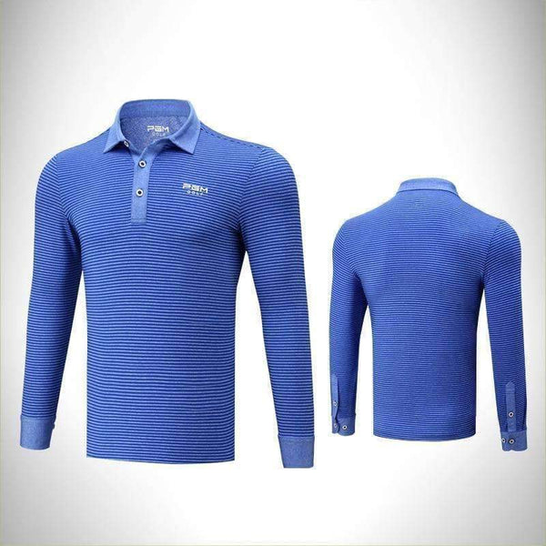 Planet Gates Blue / L Golf Clothing Men Shirt Long Sleeve T Shirt Autumn Winter Jersey Sport Striped Clothes