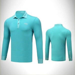 Planet Gates Blue / L Golf Clothing Men Shirt Long Sleeve T Shirt Autumn Winter Jersey Sport Striped Clothes