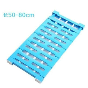 Planet Gates blue L hot Wardrobe partition storage rack cabinets holder organizers nail free telescopic spacer frame Clothes rack kitchen shelf