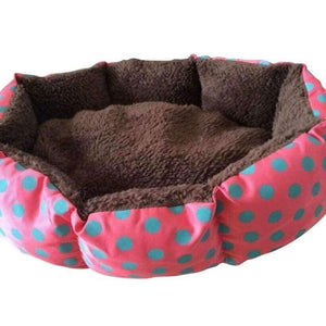 Planet Gates Blue / L Leopard Print Pet Cat and Dog Bed Pink Blue Yellowish brown, Deep pink SIZE S M L XL Puppy House New