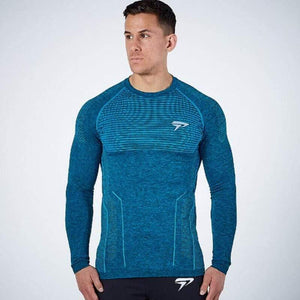 Men Tight Long Sleeve T-shirt Man Gyms Fitness Jogger Workout Quick Dry T Shirt Male Tees Tops Brand Clothing
