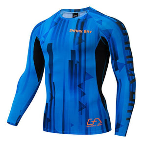 Mens Compression Long Sleeve T-shirt Gyms Fitness Bodybuilding Skinny Quick Dry T Shirt Male Brand Tees Tops Crossfit Clothing