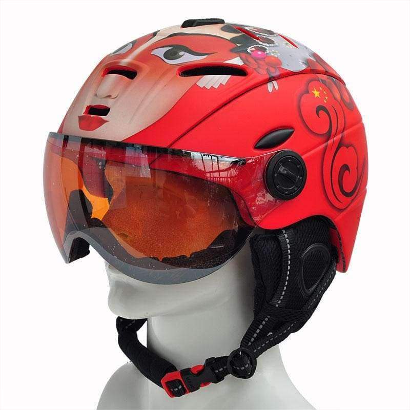 Planet Gates blue / L Professional Half-covered CE Certification Ski Helmet Integrally-molded Outdoor Sports Helmets +Snowboard Goggles Mask