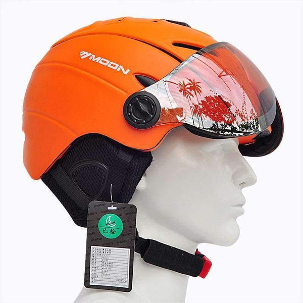 Planet Gates blue / L Professional Half-covered CE Certification Ski Helmet Integrally-molded Outdoor Sports Helmets +Snowboard Goggles Mask
