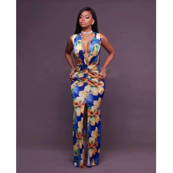 Planet Gates blue / L Quality long Prom event formal dress 2018 sexy Women's Tunic clothes sexy vintage maxi dress female club evening party robe