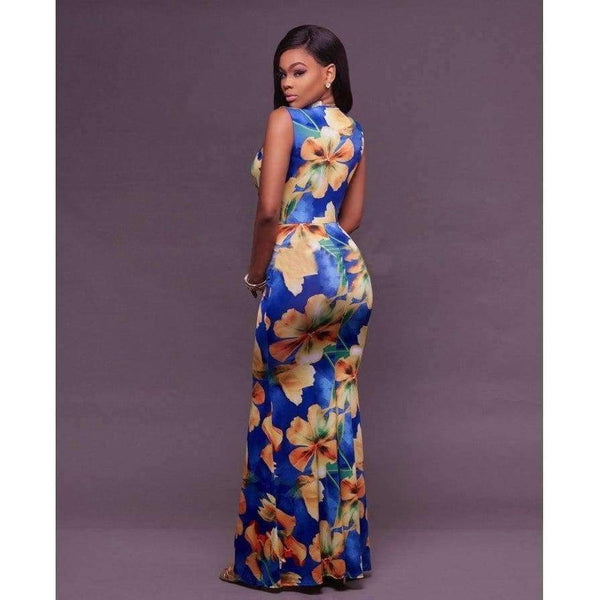 Planet Gates blue / L Quality long Prom event formal dress 2018 sexy Women's Tunic clothes sexy vintage maxi dress female club evening party robe