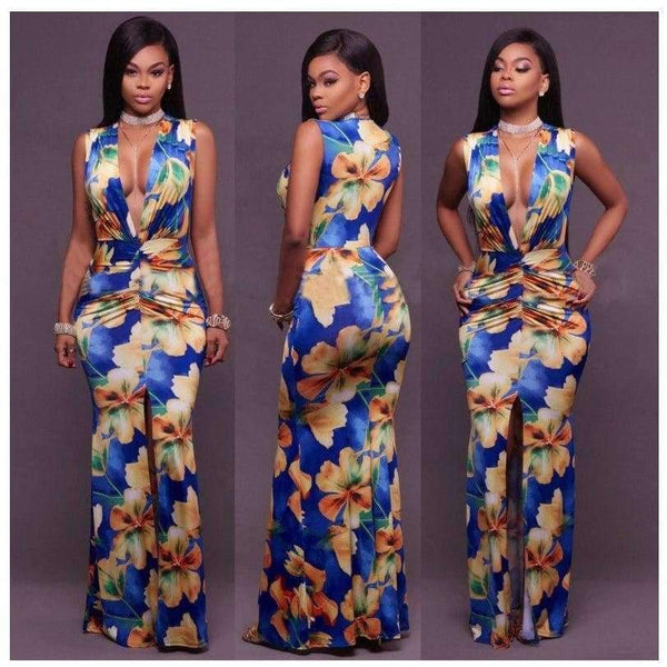Planet Gates blue / L Quality long Prom event formal dress 2018 sexy Women's Tunic clothes sexy vintage maxi dress female club evening party robe