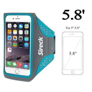 Planet Gates Blue L Running Bag Waterproof Sport Arm Bag 5.0'' 5.8'' Phone Case Fitness Gym Bag Jogging Arms Belt Pouch Running Accessories