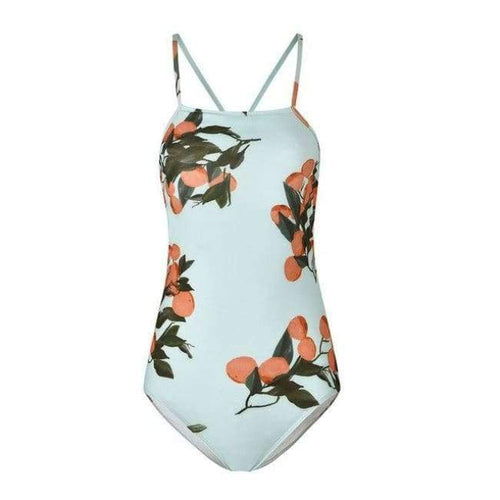 Planet Gates Blue / L Sexy One Piece Swimsuit Women Swimwear Print Bodysuit Crochet Bandage Cut Out Beach Wear Bathing Suit Monokini Swimsuit XL