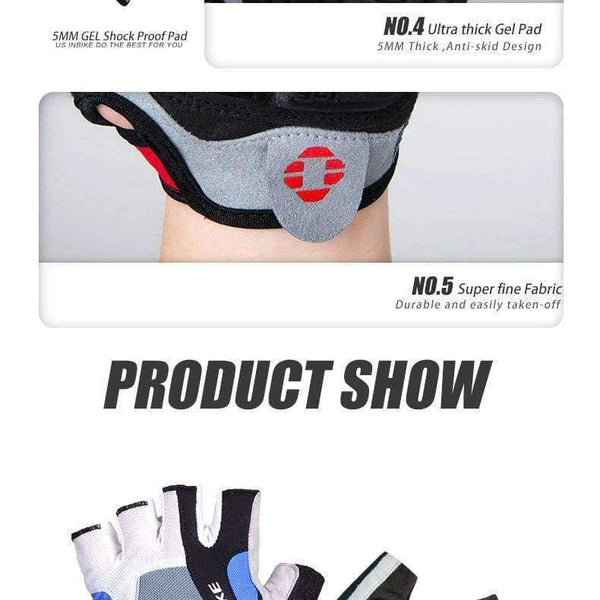 Planet Gates BLUE / L Summer Cycling Gloves Racing Men Half Finger Gel Padded Breather Sport Gloves Cycling MTB Bike Gloves Bycicle accessories