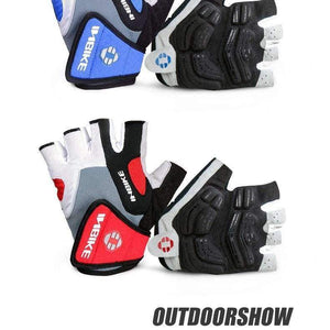 Planet Gates BLUE / L Summer Cycling Gloves Racing Men Half Finger Gel Padded Breather Sport Gloves Cycling MTB Bike Gloves Bycicle accessories