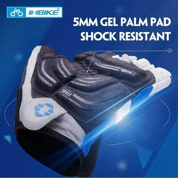 Planet Gates BLUE / L Summer Cycling Gloves Racing Men Half Finger Gel Padded Breather Sport Gloves Cycling MTB Bike Gloves Bycicle accessories