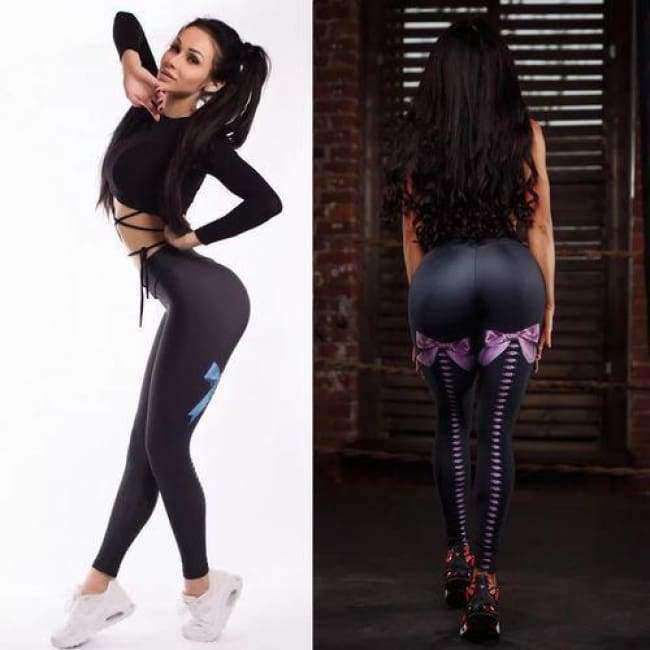 Planet Gates Blue / L Sweet Girls Cute Lovely Elastic High Waist Workout Fitness Spandex Leggings Legins Leggins