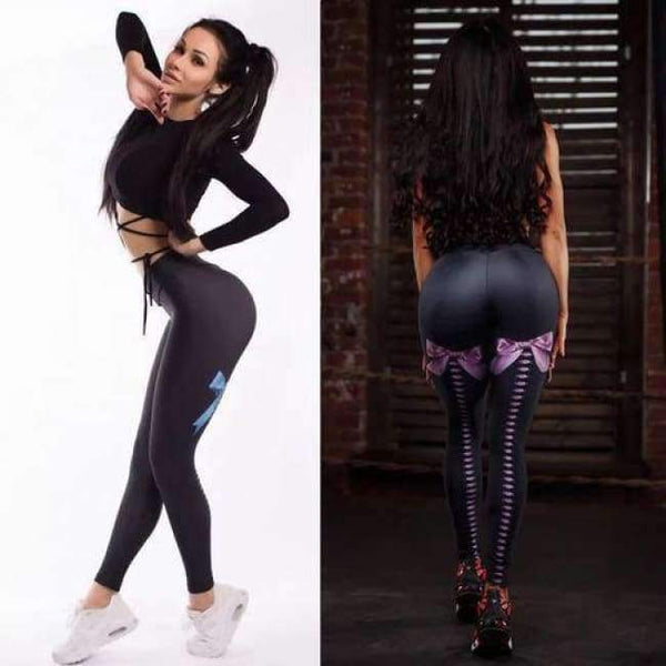 Planet Gates Blue / L Sweet Girls Cute Lovely Elastic High Waist Workout Fitness Spandex Leggings Legins Leggins