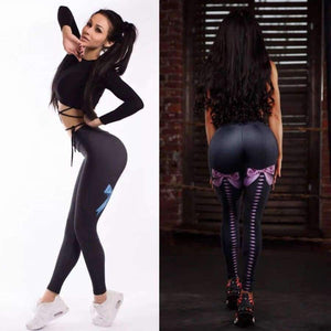 Planet Gates Blue / L Sweet Girls Cute Lovely Elastic High Waist Workout Fitness Spandex Leggings Legins Leggins