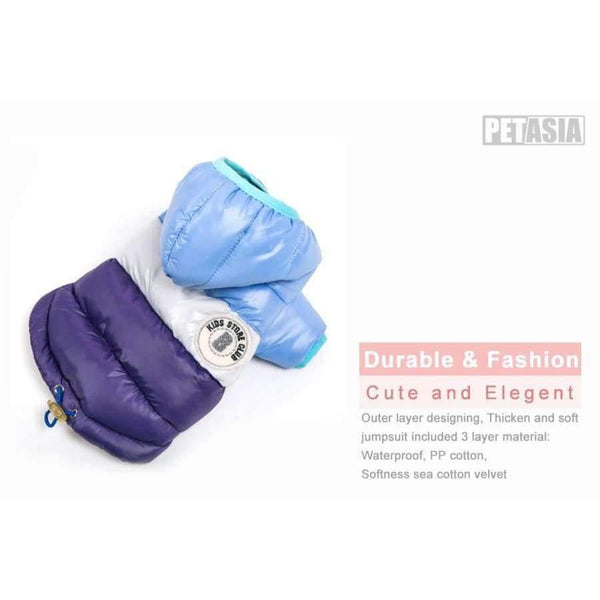 Planet Gates Blue / L Winter Pet Dog Clothes Warm Down Jacket Waterproof Coat S-XXL Hoodies for Chihuahua Small Medium Dogs Puppy PETASIA