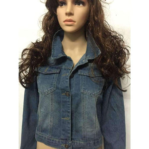 Planet Gates Blue / L Women's Coat Denim Jackets Blue Autumn Denim Jackets for Women Jeans Single Breasted Denim Coats female feminine Clothing